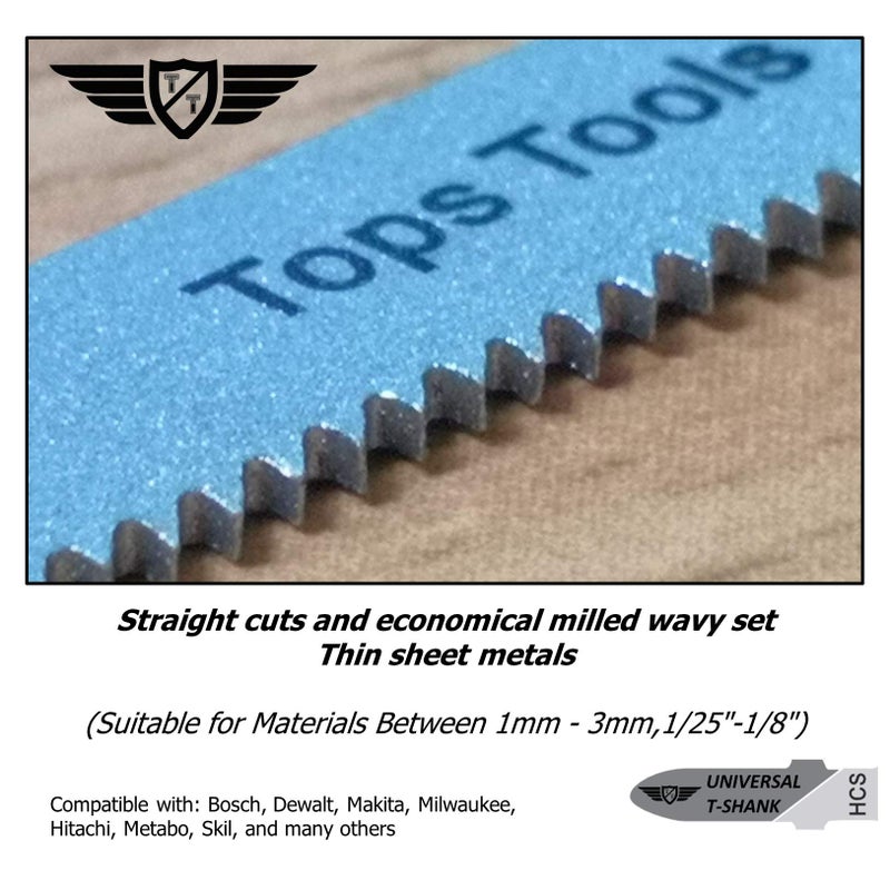 TopsTools 25 x TopsTools T118A 91mm Jigsaw Blades Designed for Metals - Image 3